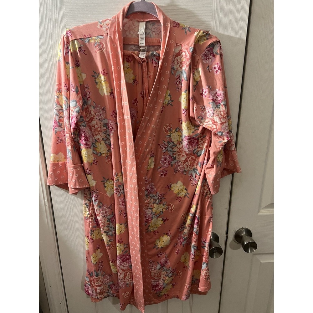 Flora Nikrooz Robe And Pajama Pants With Pockets Size Small No Belt